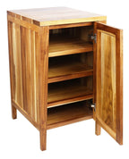 18" Light Brown Solid Wood Freestanding Single Door Bathroom Vanity