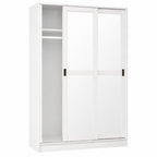 72" White Solid Wood Mirrored Two Door Combo Dresser