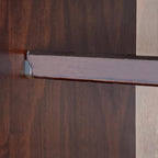 72" Dark Brown Solid Wood Three Door Combo Dresser