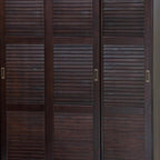 72" Dark Brown Solid Wood Three Door Combo Dresser