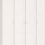 72" White Solid Wood Four Door Combo Dresser