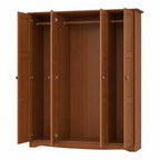72" White Solid Wood Four Door Combo Dresser