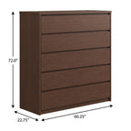 72" White Solid Wood Four Door Combo Dresser