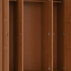 72" White Solid Wood Four Door Combo Dresser