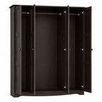 72" White Solid Wood Four Door Combo Dresser