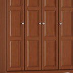 72" White Solid Wood Four Door Combo Dresser