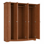 72" White Solid Wood Four Door Combo Dresser