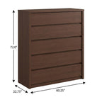 72" White Solid Wood Four Door Combo Dresser