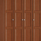 72" White Solid Wood Four Door Combo Dresser