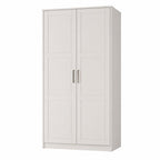 72" White Solid Wood Two Door Combo Dresser
