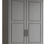 72" Gray Solid Wood Two Door Combo Dresser