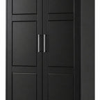72" White Solid Wood Two Door Combo Dresser