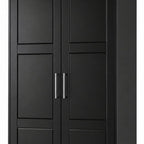 72" White Solid Wood Two Door Combo Dresser