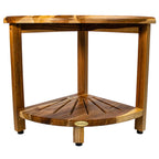 16" Brown Solid Wood Bathroom Shelves