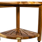 16" Brown Solid Wood Bathroom Shelves