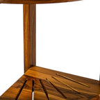 13" Brown Solid Wood Bathroom Shelves
