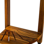 13" Brown Solid Wood Bathroom Shelves