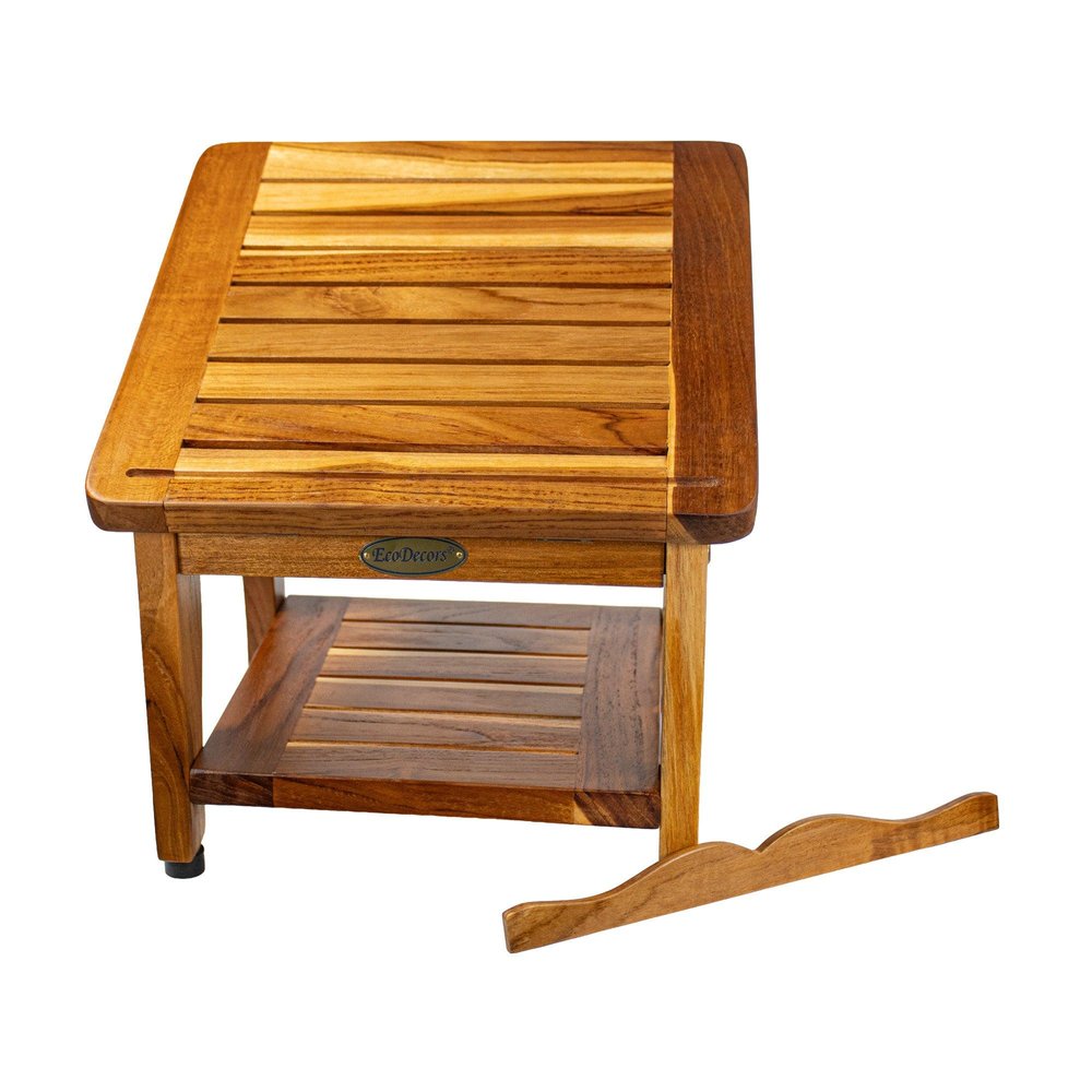 12" Brown Solid Wood Bathroom Shelves