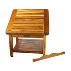 12" Brown Solid Wood Bathroom Shelves