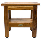 14" Brown Solid Wood Bathroom Shelves
