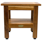 14" Brown Solid Wood Bathroom Shelves