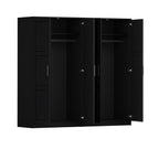 72" White Solid Wood Four Door Combo Dresser