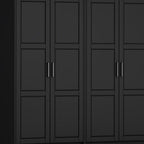 72" White Solid Wood Four Door Combo Dresser