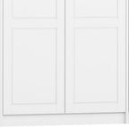 72" White Solid Wood Six Door Combo Dresser