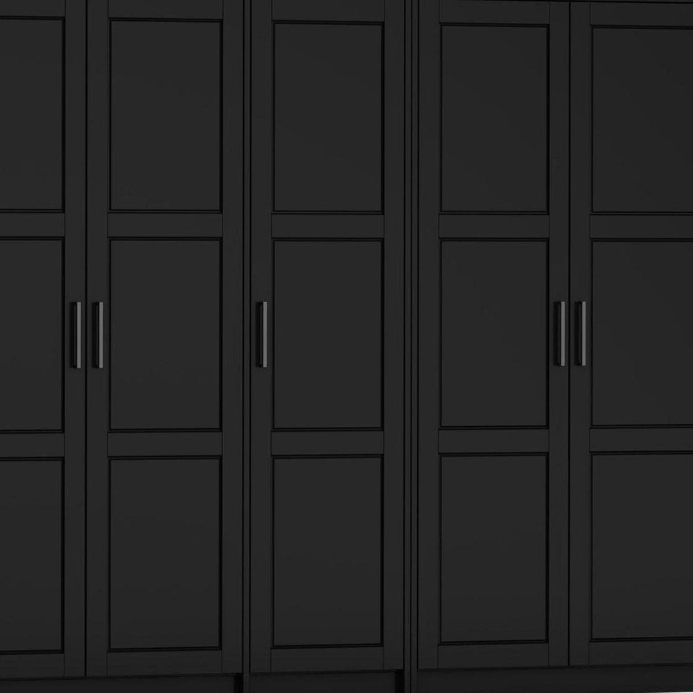 72" White Solid Wood Six Door Combo Dresser