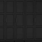 72" White Solid Wood Six Door Combo Dresser