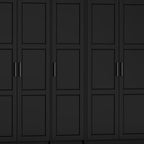 72" White Solid Wood Six Door Combo Dresser