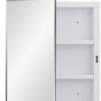 16" White Plastic Floating Single Door Bathroom Vanity And Medicine Cabinet With Mirror