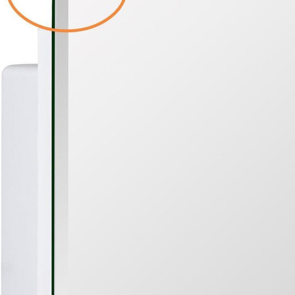 16" White Plastic Floating Single Door Bathroom Vanity And Medicine Cabinet With Mirror