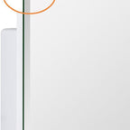 16" White Plastic Floating Single Door Bathroom Vanity And Medicine Cabinet With Mirror