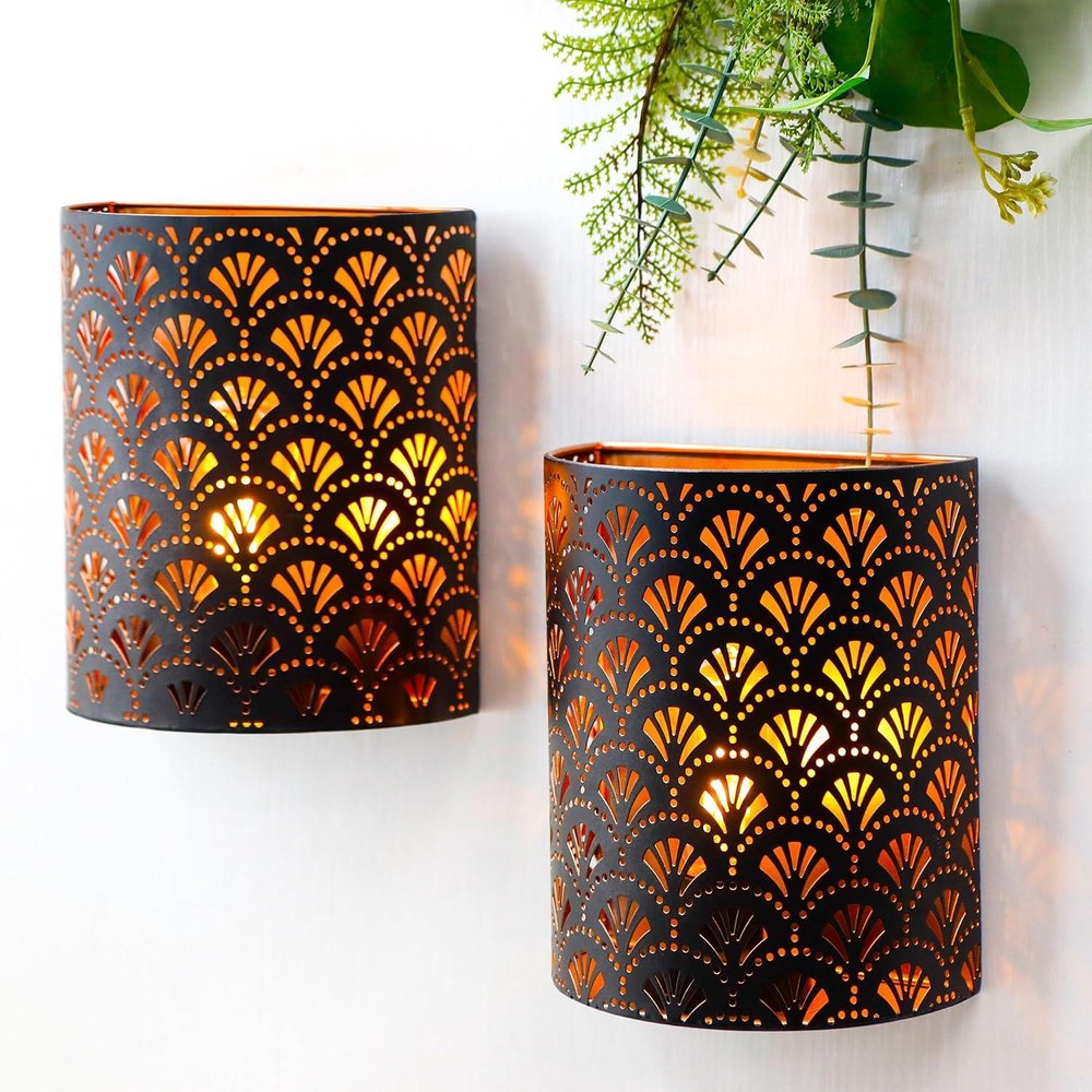 Set of Two 8" Bronze Geometric Desk Lamps With Cylinder Shades