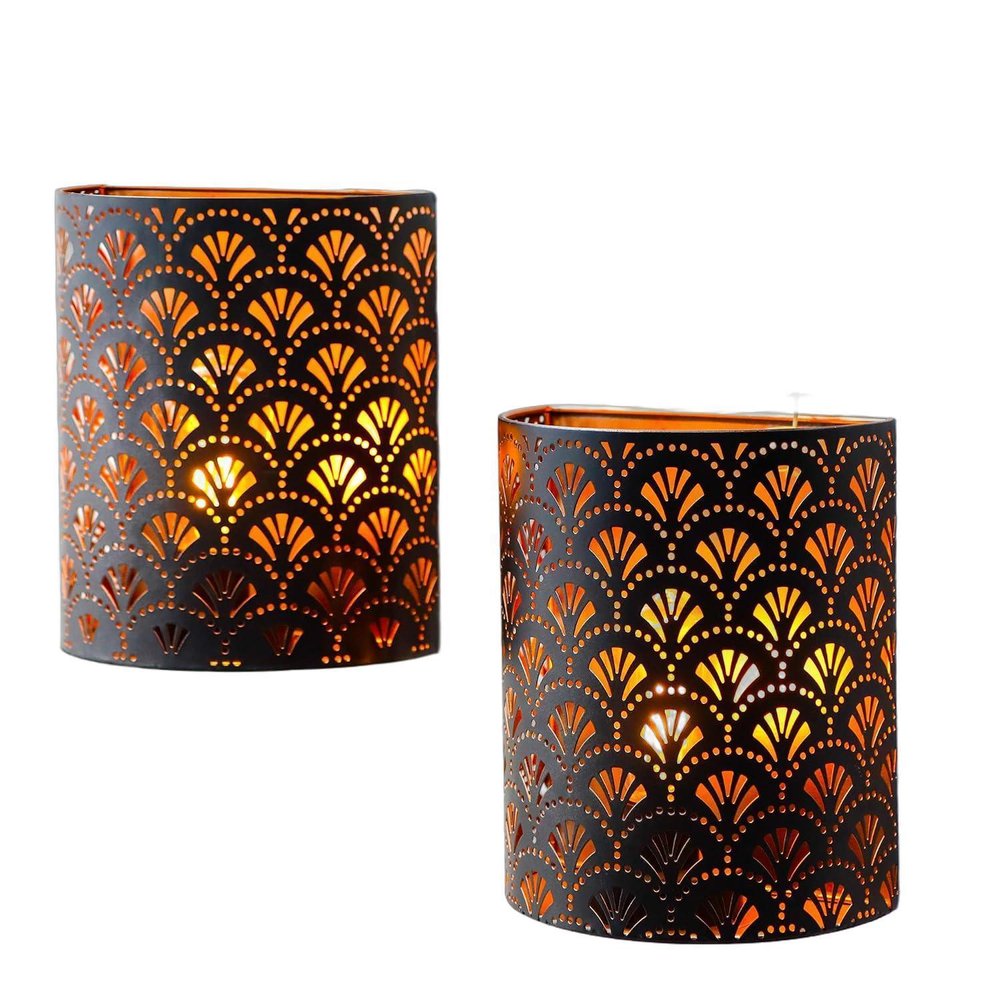 Set of Two 8" Bronze Geometric Desk Lamps With Cylinder Shades