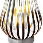 9" Brown Novelty USB Desk Lamp With Cage Shade