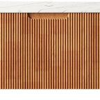 30" Brown Wood Floating Bathroom Vanity