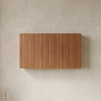 41" Brown Wood Floating Three Door Bathroom Vanity