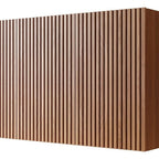 41" Brown Wood Floating Three Door Bathroom Vanity