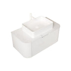 36" White Wood Floating Bathroom Vanity With Sink