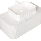 36" White Wood Floating Bathroom Vanity With Sink