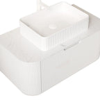 36" White Wood Floating Bathroom Vanity With Sink