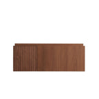 35" Brown Wood Floating Single Door Bathroom Vanity