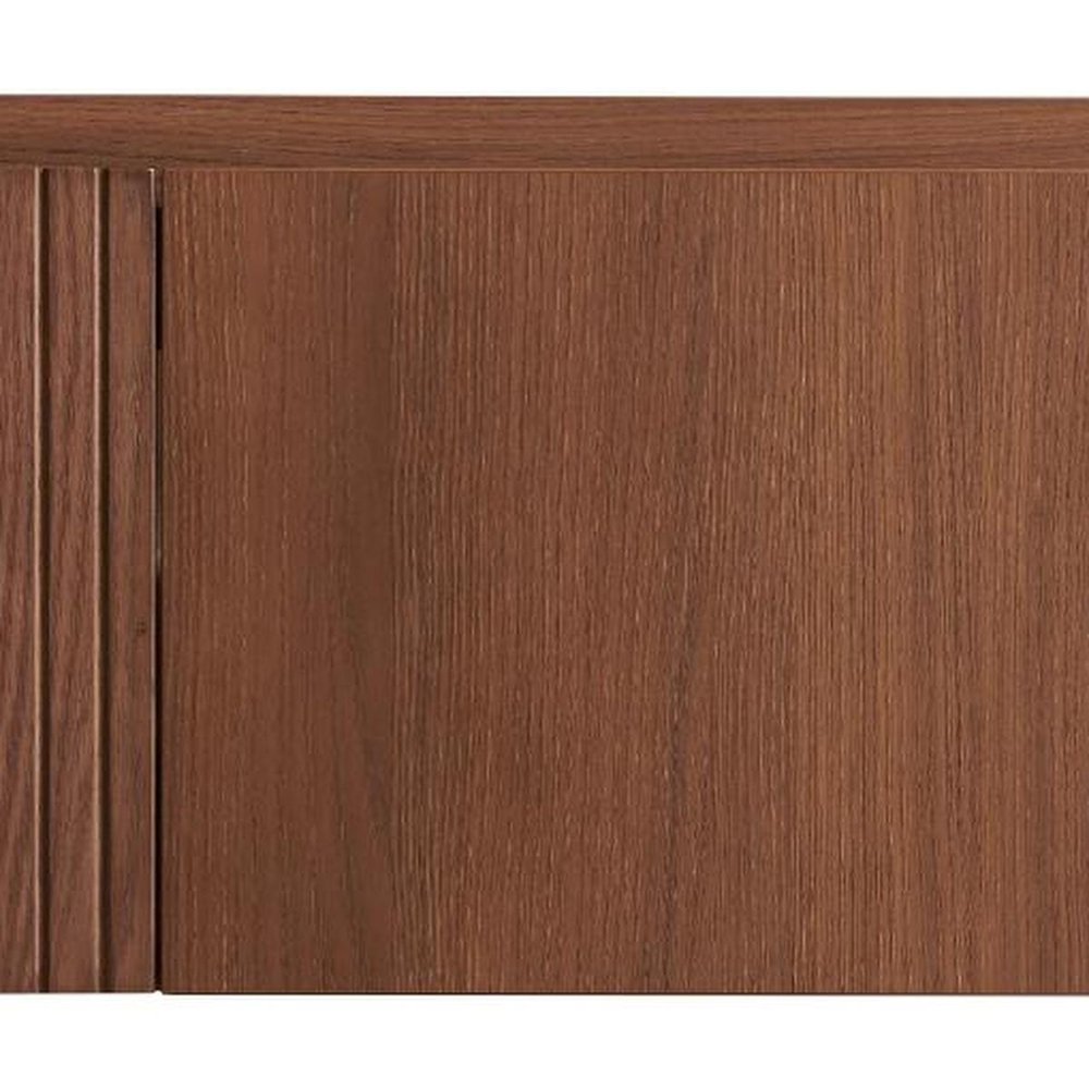 35" Brown Wood Floating Single Door Bathroom Vanity