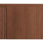 35" Brown Wood Floating Single Door Bathroom Vanity