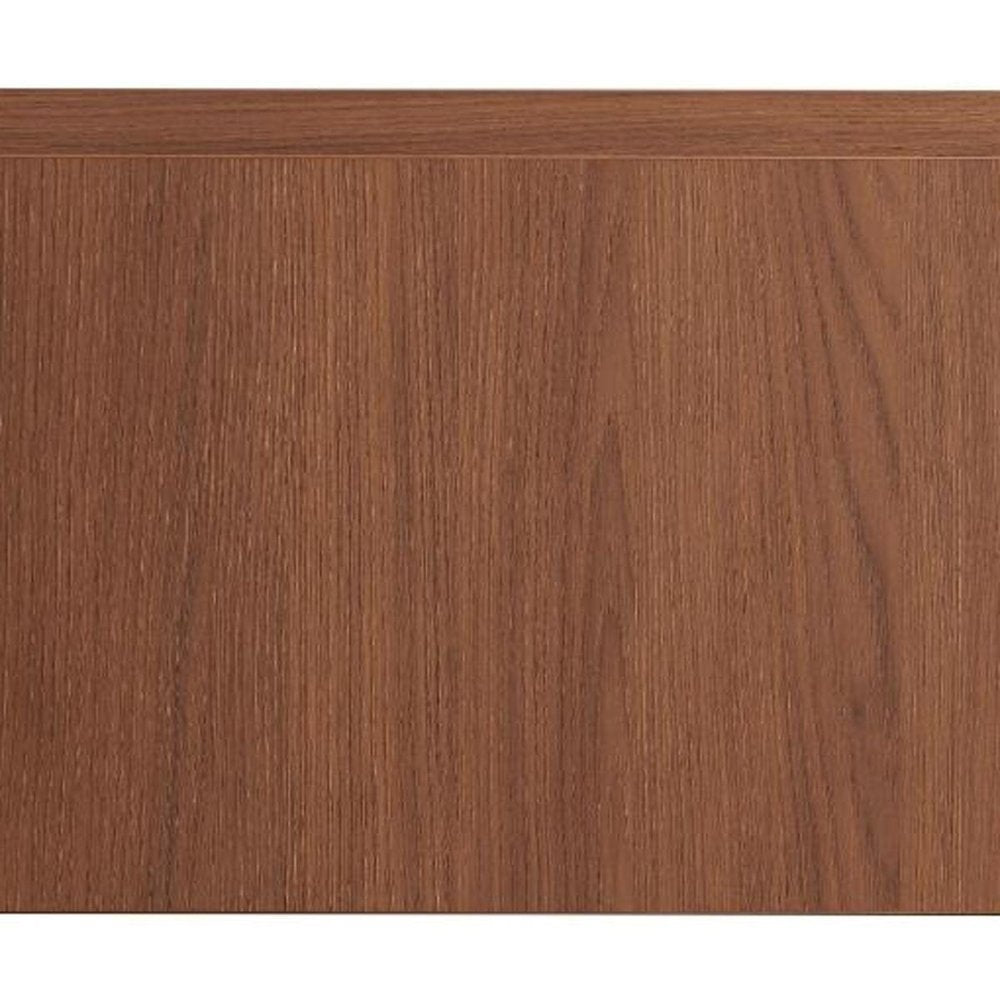 35" Brown Wood Floating Single Door Bathroom Vanity