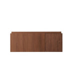 35" Brown Wood Floating Single Door Bathroom Vanity