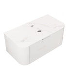 36" White Wood Floating Bathroom Vanity