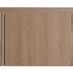 47" Brown Wood Floating Double Door Bathroom Vanity